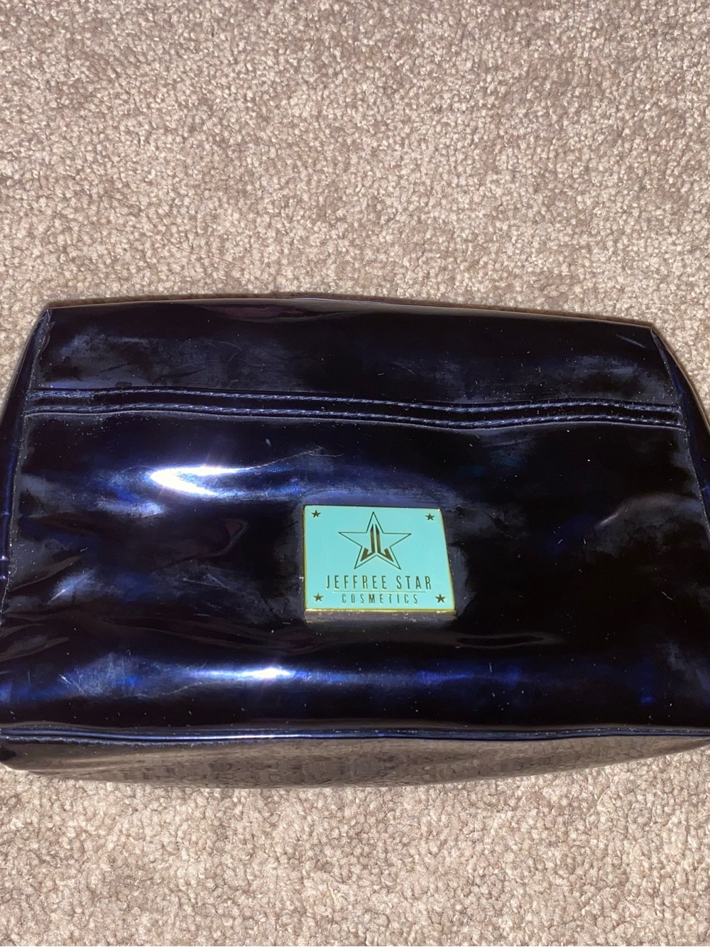 Jeffree Star Cosmetics Makeup Bag Reflective Navy Blue